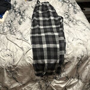 Plaid Black and Gray Pants